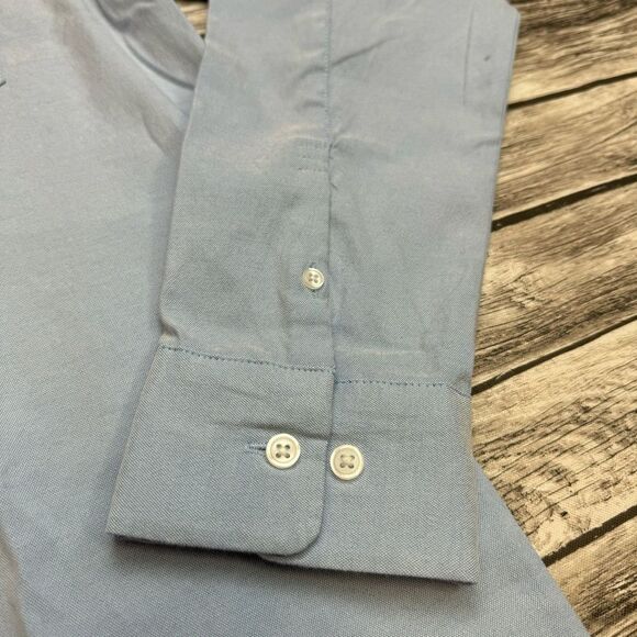 PX Men's Long Sleeve Button Up Dress Shirt M Med Medium Light Baby Blue NEW NWT - Picture 5 of 11